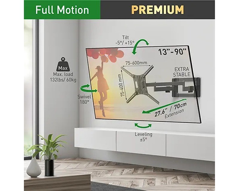 BM464L LCD TV zglobni zidni nosač od 13 do 90 inča za ravne i zakrivljene televizore TV i video oprema SOPING.RS 42 BM464L LCD TV zglobni zidni nosač od 13 do 90 inča za ravne i zakrivljene televizore - Слика 2